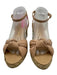 Stuart Weitzman Shoe Size 9.5 Beige Leather Upper Ankle Wrap Open Toe Espadrille Beige / 9.5