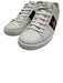 Gucci Shoe Size 39 White, Green, Red Leather Upper Lace Up Gucci Web Sneakers White, Green, Red / 39