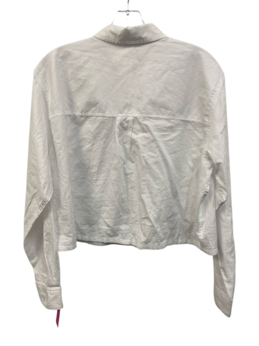 Everlane Size S White Cotton Long Sleeve Crop Patch Pocket Top White / S