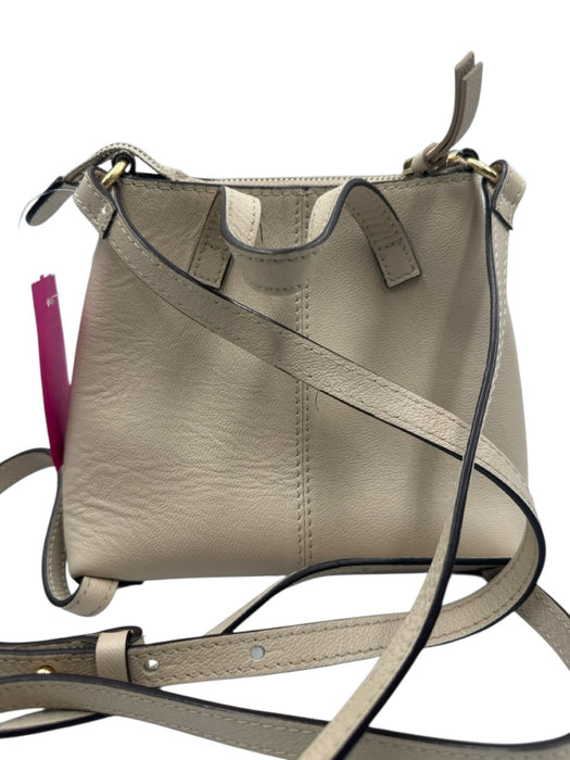 See By Chloe Beige Leather Gold hardware Zip Close Backpack Mini Bag Beige / XS