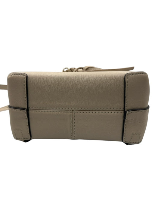 See By Chloe Beige Leather Gold hardware Zip Close Backpack Mini Bag Beige / XS