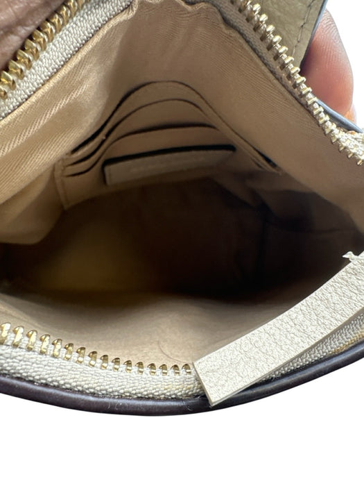 See By Chloe Beige Leather Gold hardware Zip Close Backpack Mini Bag Beige / XS