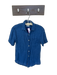 Faherty Size XS Navy Linen Collar Button Down Men's Shirt Navy / XS
