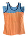 Sofibella Size M Orange & Blue Nylon Blend Athletic Mini Skirt Striped Skirt Set Orange & Blue / M