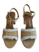 Kate Spade Shoe Size 6.5 B Beige & White Tweed & Leather Tassel Detail Heels Beige & White / 6.5 B