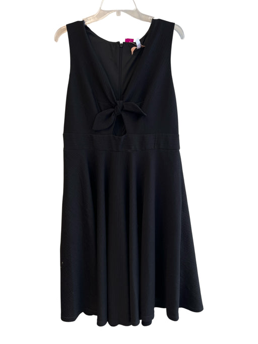 Hutch Size XL Black Polyester V Neck Sleeveless Back Zip Rib Knit Dress Black / XL