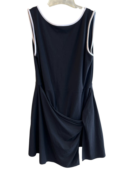YPB Size XXL Black & White No Fabric Tag Scoop Back Sleeveless Tie Front Dress Black & White / XXL