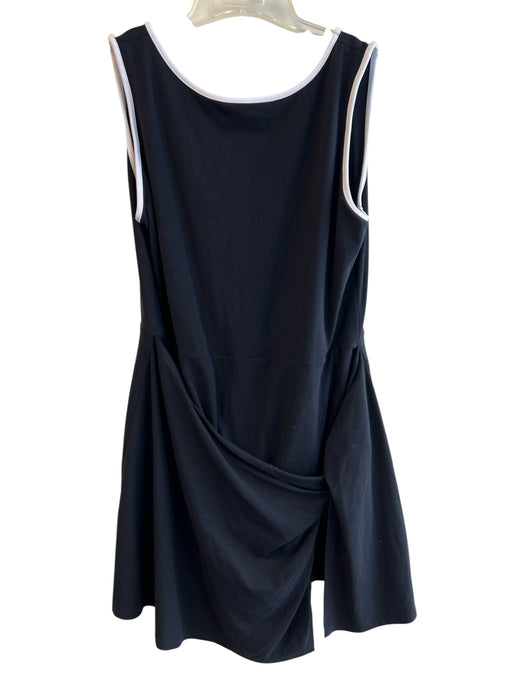 YPB Size XXL Black & White No Fabric Tag Scoop Back Sleeveless Tie Front Dress Black & White / XXL