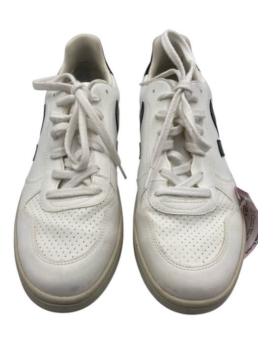 Veja Shoe Size 11.5 AS IS White & Black Leather Low Top Men's Shoes White & Black / 11.5