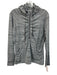 Athleta Size M Gray & Black Polyester Heathered 1/4 Zip Pockets Hoodie Jacket Gray & Black / M