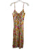 ASTR The Label Size Small Pink, Orange, Green Viscose Spaghetti Strap Knot Dress Pink, Orange, Green / Small