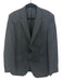 Hugo Boss Gray & Navy Print Virgin Wool Plaid 2 Button Men's Suit Gray & Navy Print / 44L