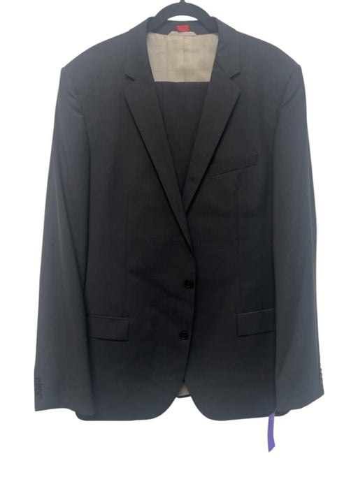 Hugo Boss Dark Gray Viscose Solid 2 Button Men's Suit Dark Gray / 46L