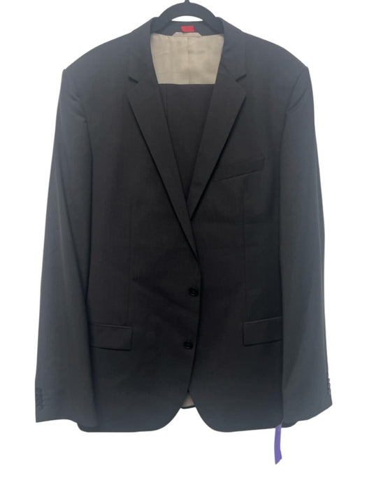 Hugo Boss Dark Gray Viscose Solid 2 Button Men's Suit Dark Gray / 46L