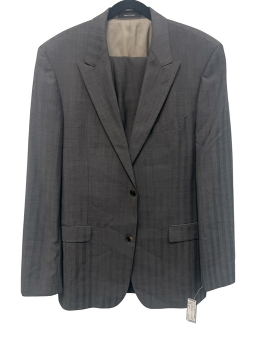 Hugo Boss Light Gray Virgin Wool Solid 2 Button Men's Suit Light Gray / 44L