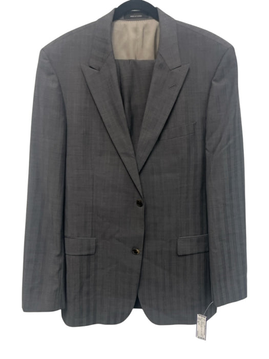 Hugo Boss Light Gray Virgin Wool Solid 2 Button Men's Suit Light Gray / 44L