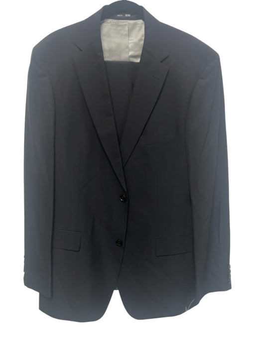 Hugo Boss Black Viscose Blend Solid 2 Button Men's Suit Black / 44L