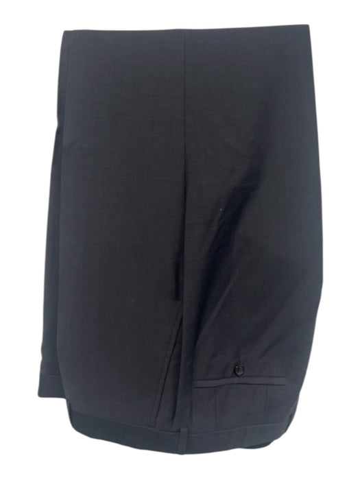 Hugo Boss Dark Gray Virgin Wool Striped 2 Button Men's Suit Dark Gray / 44L