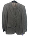 Hugo Boss Gray & White Virgin Wool Striped 2 Button Men's Suit Gray & White / 44L