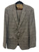 Hugo Boss Brown & Beige Virgin Wool Plaid 2 Button Men's Suit Brown & Beige / 44L
