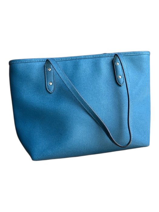 Coach Teal Leather Top Handles Zip Close Gold Hardware Bag Teal / S