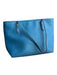 Coach Teal Leather Top Handles Zip Close Gold Hardware Bag Teal / S