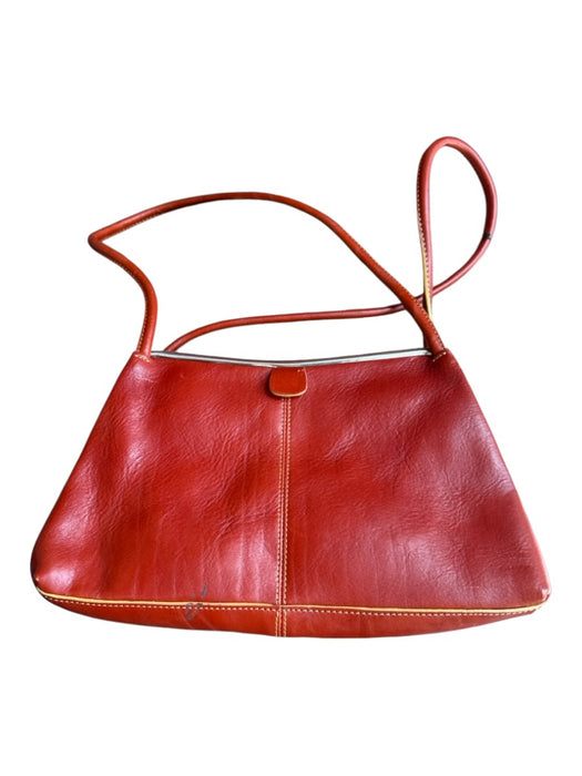 Wilsons Leather Burnt Orange Leather Top Handles Hinge Outer Pockets Bag Burnt Orange / S