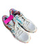 Puma Shoe Size 10 White & Blue Canvas & Leather Perforated Mid Top Sneakers White & Blue / 10