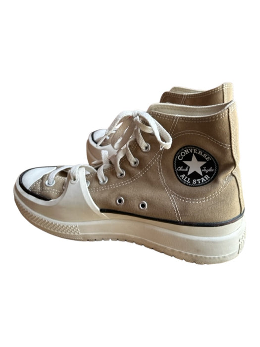 Converse Shoe Size 9 Taupe & White Canvas Platform High Top Athletic Sneakers Taupe & White / 9