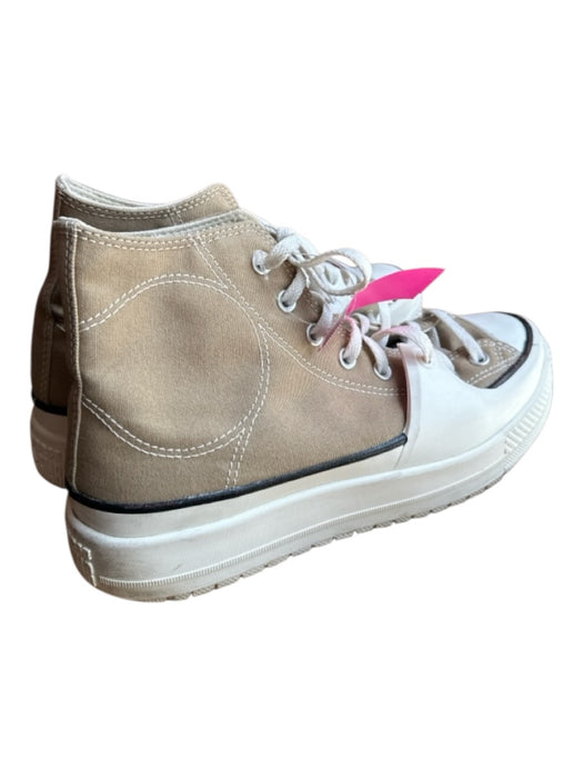 Converse Shoe Size 9 Taupe & White Canvas Platform High Top Athletic Sneakers Taupe & White / 9