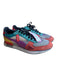 Puma Shoe Size 10.5 Teal & Purple Print Canvas & Leather Color Block Sneakers Teal & Purple Print / 10.5
