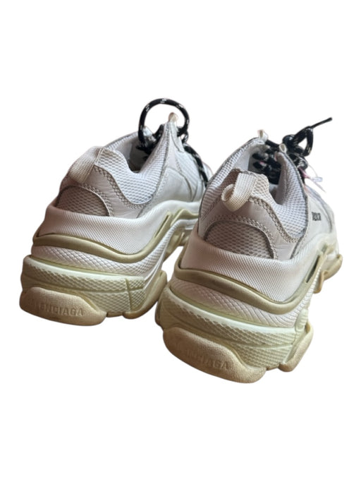 Balenciaga Shoe Size 8 Bone & Tan Canvas & Leather Chunky lace up Sneakers Bone & Tan / 8