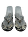 Tory Burch Shoe Size 8/8.5 Black & Cream Rubber Snake Flip Flop Sandals Black & Cream / 8/8.5