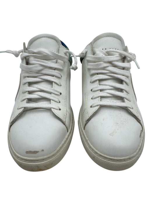 Oliver Cabell Shoe Size 37 White & Blue Leather Upper Color Block Sneakers White & Blue / 37
