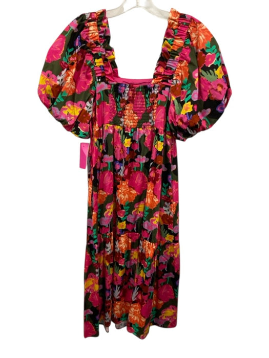 CROSBY by Mollie Burch Size XXS Pink, Green, Orange Cotton Blend Floral Dress Pink, Green, Orange / XXS