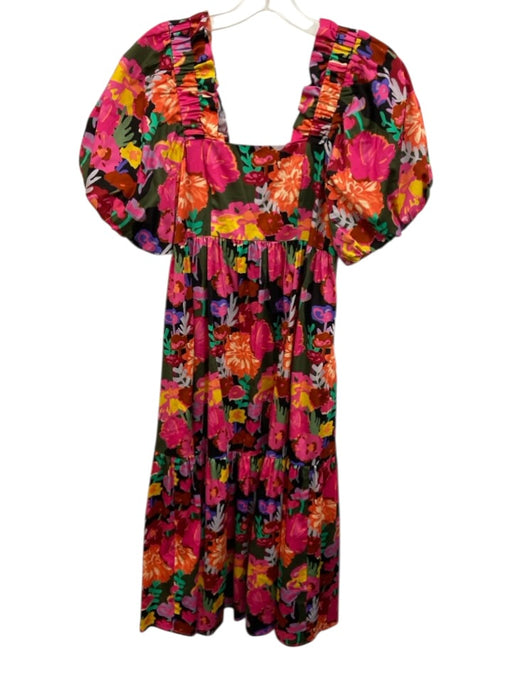 CROSBY by Mollie Burch Size XXS Pink, Green, Orange Cotton Blend Floral Dress Pink, Green, Orange / XXS
