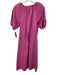Never a Wallflower Size XS Light Purple Cotton Short Puff Sleeve Midi Dress Light Purple / XS