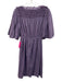 Rebecca Taylor Size XS Dusty Purple Cotton Short Bubble Sleeve smocked Dress Dusty Purple / XS