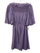 Rebecca Taylor Size XS Dusty Purple Cotton Short Bubble Sleeve smocked Dress Dusty Purple / XS