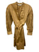 Rebecca Taylor Size Small Khaki Tan Cotton Blend Long Sleeve Pleated Dress Khaki Tan / Small