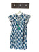 THML Size M Blue & White Cotton Tassels Hydrangeas Flutter Sleeve Mini Dress Blue & White / M