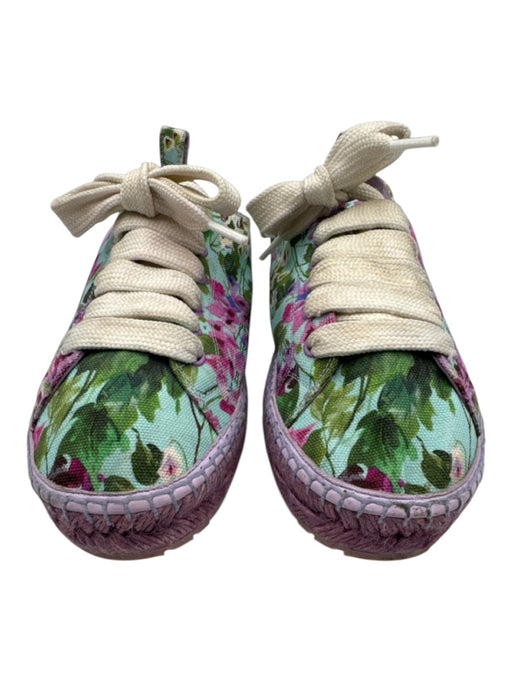 Dolce & Gabbana Shoe Size 39 Purple, Green, blue Canvas Lace Up Logo Espadrille Purple, Green, blue / 39