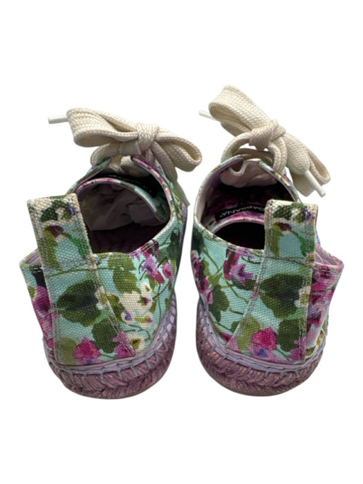 Dolce & Gabbana Shoe Size 39 Purple, Green, blue Canvas Lace Up Logo Espadrille Purple, Green, blue / 39