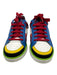 Dolce & Gabbana Shoe Size 37 Blue, Purple, Green Leather Upper Lace Up Sneakers Blue, Purple, Green / 37