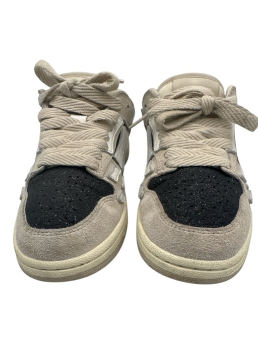 Amiri Shoe Size 6 Black, Beige, White Leather Upper Lace Up Glitter Sneakers Black, Beige, White / 6