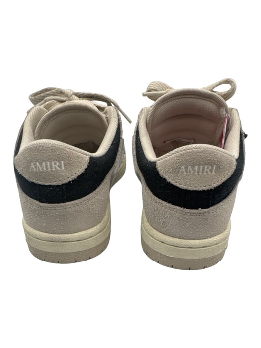 Amiri Shoe Size 6 Black, Beige, White Leather Upper Lace Up Glitter Sneakers Black, Beige, White / 6