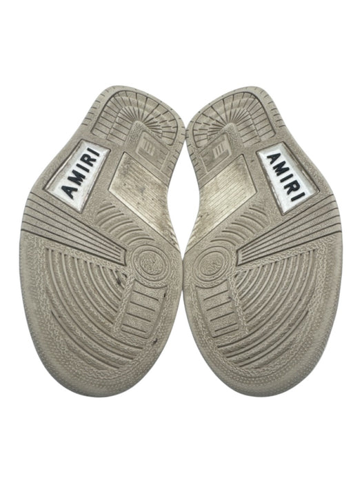 Amiri Shoe Size 6 Black, Beige, White Leather Upper Lace Up Glitter Sneakers Black, Beige, White / 6