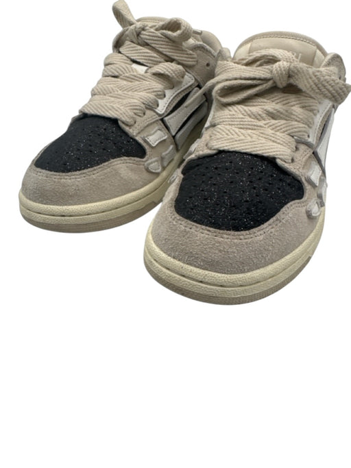Amiri Shoe Size 6 Black, Beige, White Leather Upper Lace Up Glitter Sneakers Black, Beige, White / 6
