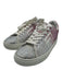 Versace Shoe Size 6 Pink, White, Silver Leather Upper Lace Up Crystals Sneakers Pink, White, Silver / 6