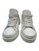 Dolce & Gabbana Shoe Size 39 White & Bronze Leather Upper Lace Up Logo Sneakers White & Bronze / 39